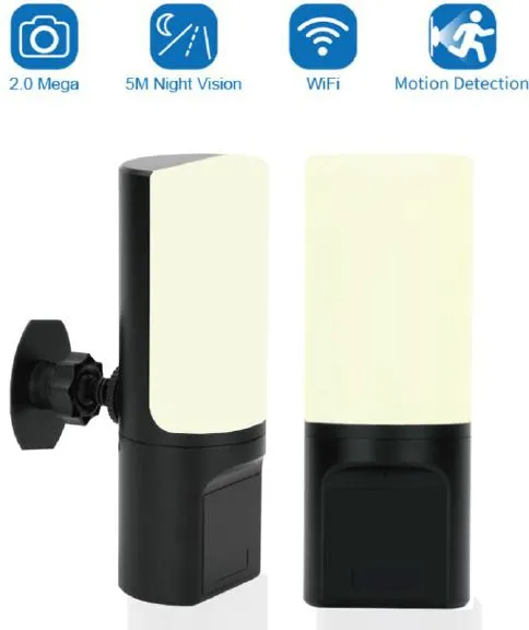 Tuya WiFi Wall Lamp with Smart Security Camera – Remote-Controlled Rotating Lens