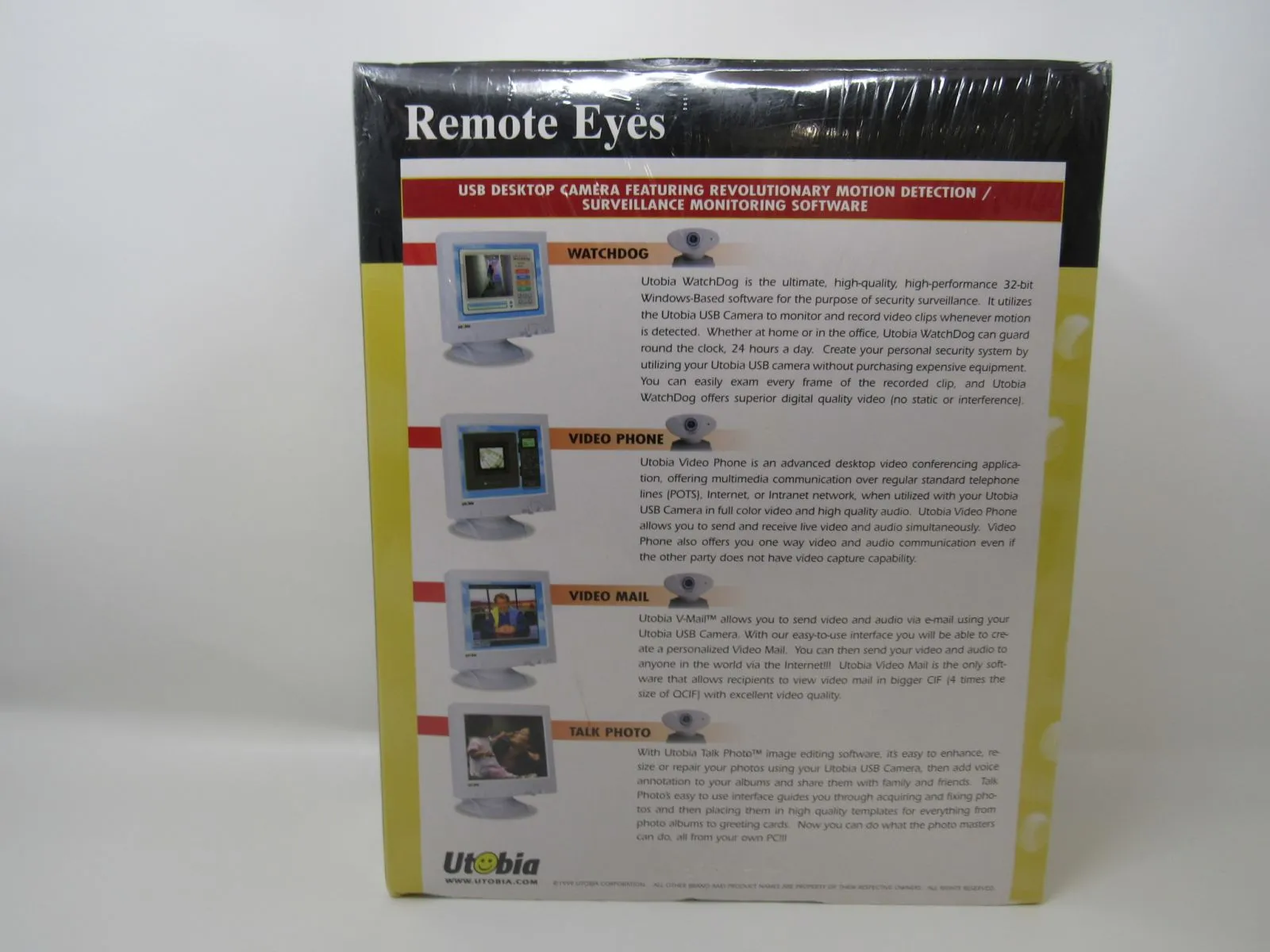 Utobia Remote Eyes Motion Detection Surveillance Monitor UF30-3196VUE -- New