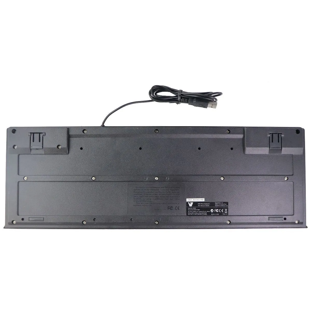 V7 Wired USB Full Size Keyboard for Windows PC & More - Black (KC0A1)