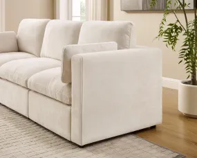 VANOMi Modular Sectional Sofa, Convertible Sleeper Sofa Modular Sectional Sofa Bed with Ottoman, 6-seat Sectional Sofas for Lving Room