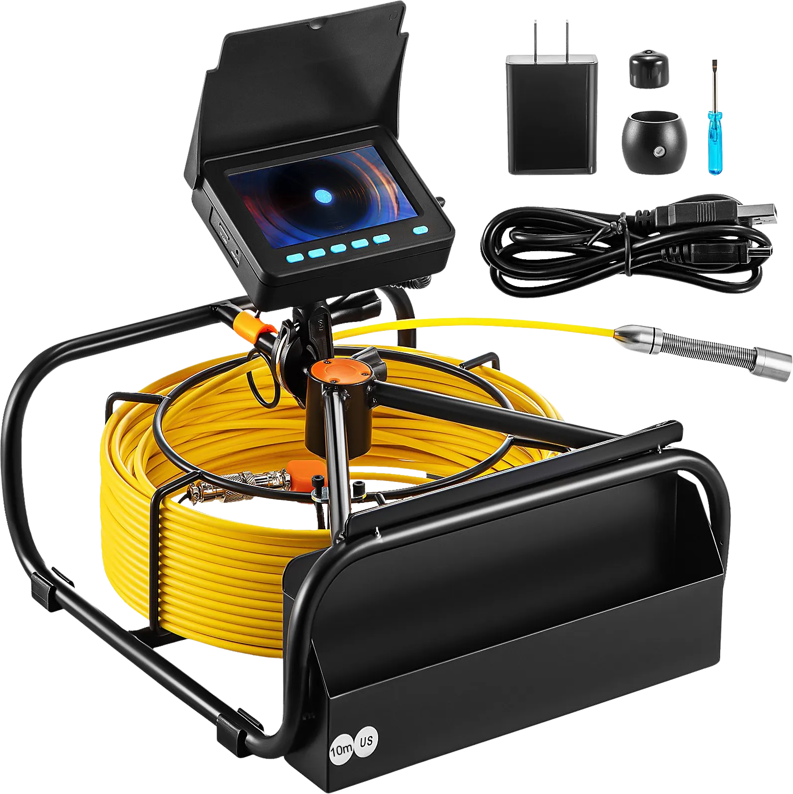 Vevor Sewer Camera 32.8' Cable Waterproof 4.3" Color LCD Display with DVR and 16GB SD Card New