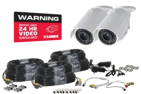 Video surveillance system installers kit-Cables connectors-Power supplies