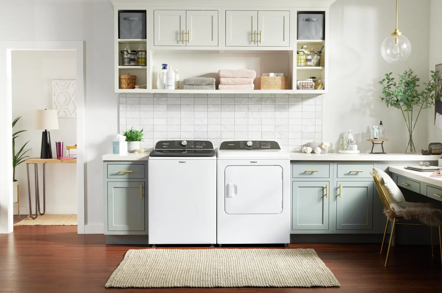 Whirlpool 6.1 Cu. Ft. Top-Load Washer with Removable Agitator and 7 Cu. Ft. Electric Dryer - WTW6157W/YWED615W