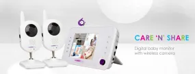 Wireless baby monitor with 2 cameras