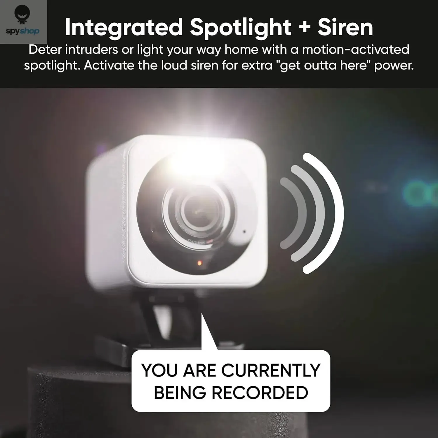 Wyze Cam v4, 2K HD Wi-Fi Smart Home Security Camera, Indoor/Outdoor Use, Pet/Baby Monitor, Motion Activated Spotlight/Siren,
